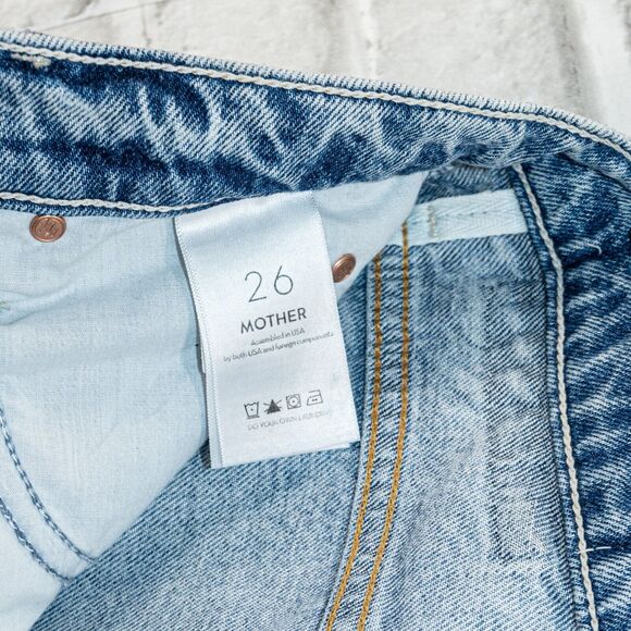 MOTHER SUPERIOR The Swooner Rascal Ankle Denim Jeans Signs & Symbols sz 26 - Picture 7 of 14